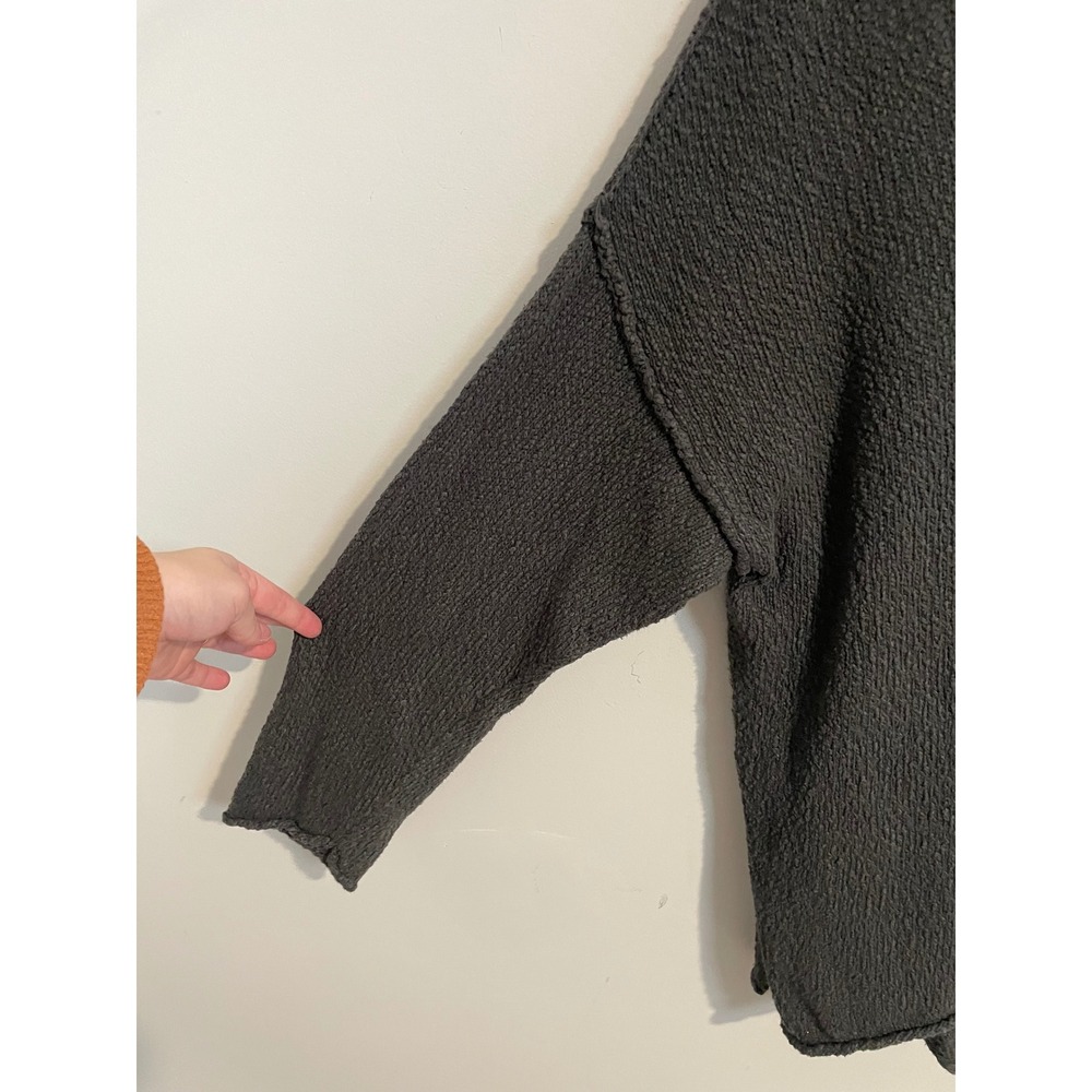 Aerie Oversized Voop Sweater in Gray Size Large Loungewear Casual Knit Cozy‎ - Picture 4 of 11